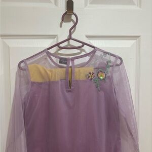 Purple and Yellow Kids Dress